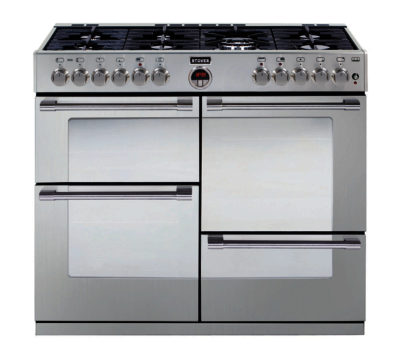 STOVES  Sterling R1000DFT Dual Fuel Range Cooker - Stainless Steel